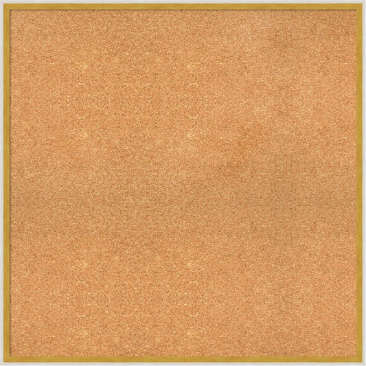 Amanti Art Natural Cork Board for Wall, 31x31 Vision Board with White Frame, Large Corkboard Office Decor for Home Organization, Modern Corkboard Pinboard to Display Items for Home Organization in