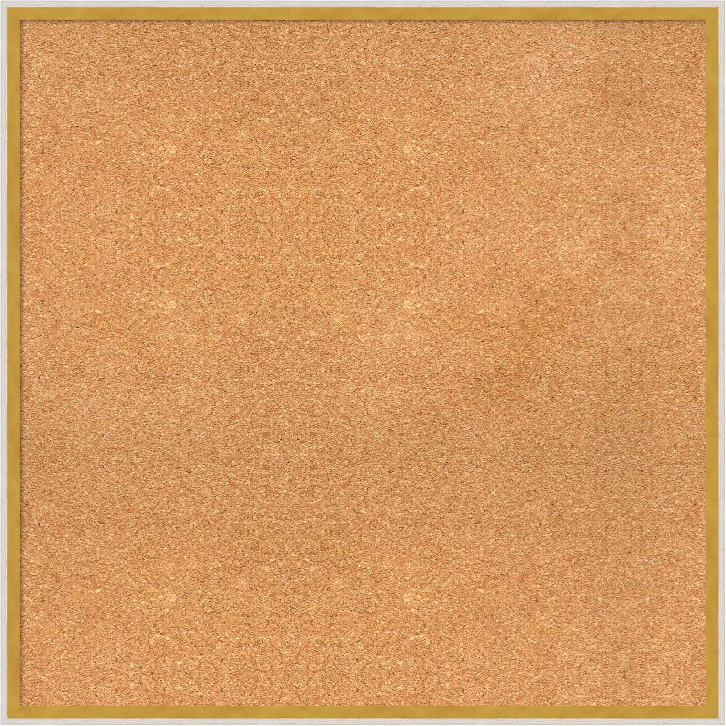 Amanti Art Natural Cork Board for Wall, 29x29 Vision Board with White Frame, Large Corkboard Office Decor for Home Organization, Modern Corkboard Pinboard to Display Items for Home Organization in