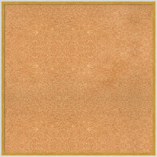 Amanti Art Natural Cork Board for Wall, 29x29 Vision Board with White Frame, Large Corkboard Office Decor for Home Organization, Modern Corkboard Pinboard to Display Items for Home Organization in