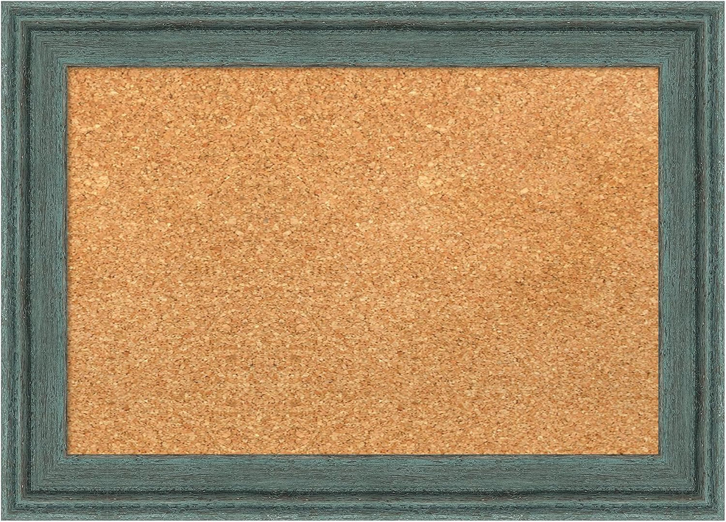 Amanti Art Natural Cork Board for Wall, 15x21 Vision Board with Blue Wood Frame, Small Corkboard Office Decor for Home Organization, Country Rustic Corkboard Pinboard to Display Items for Home