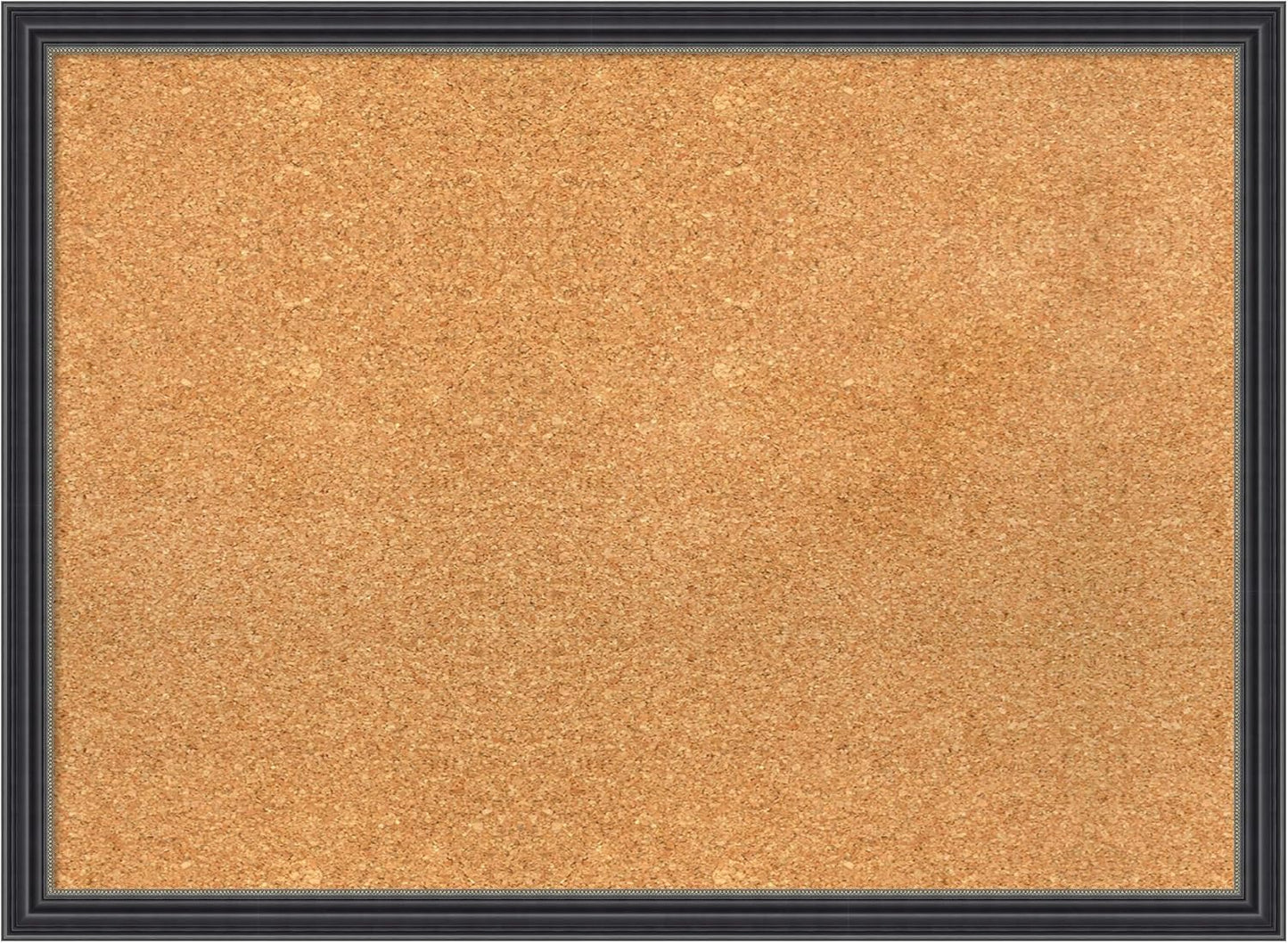 Amanti Art Natural Cork Board for Wall, 22x30 Vision Board with Black Wood Frame, Medium Corkboard Office Decor for Home Organization, Traditional Corkboard Pinboard to display items for home