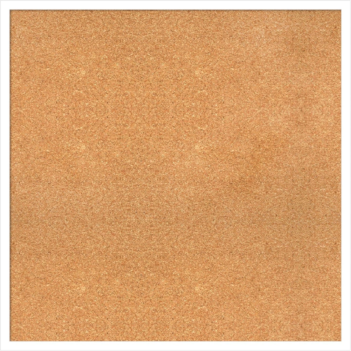 Amanti Art Natural Cork Board for Wall, 29x29 Vision Board with White Frame, Large Corkboard Office Decor for Home Organization, Modern Corkboard Pinboard to Display Items for Home Organization in
