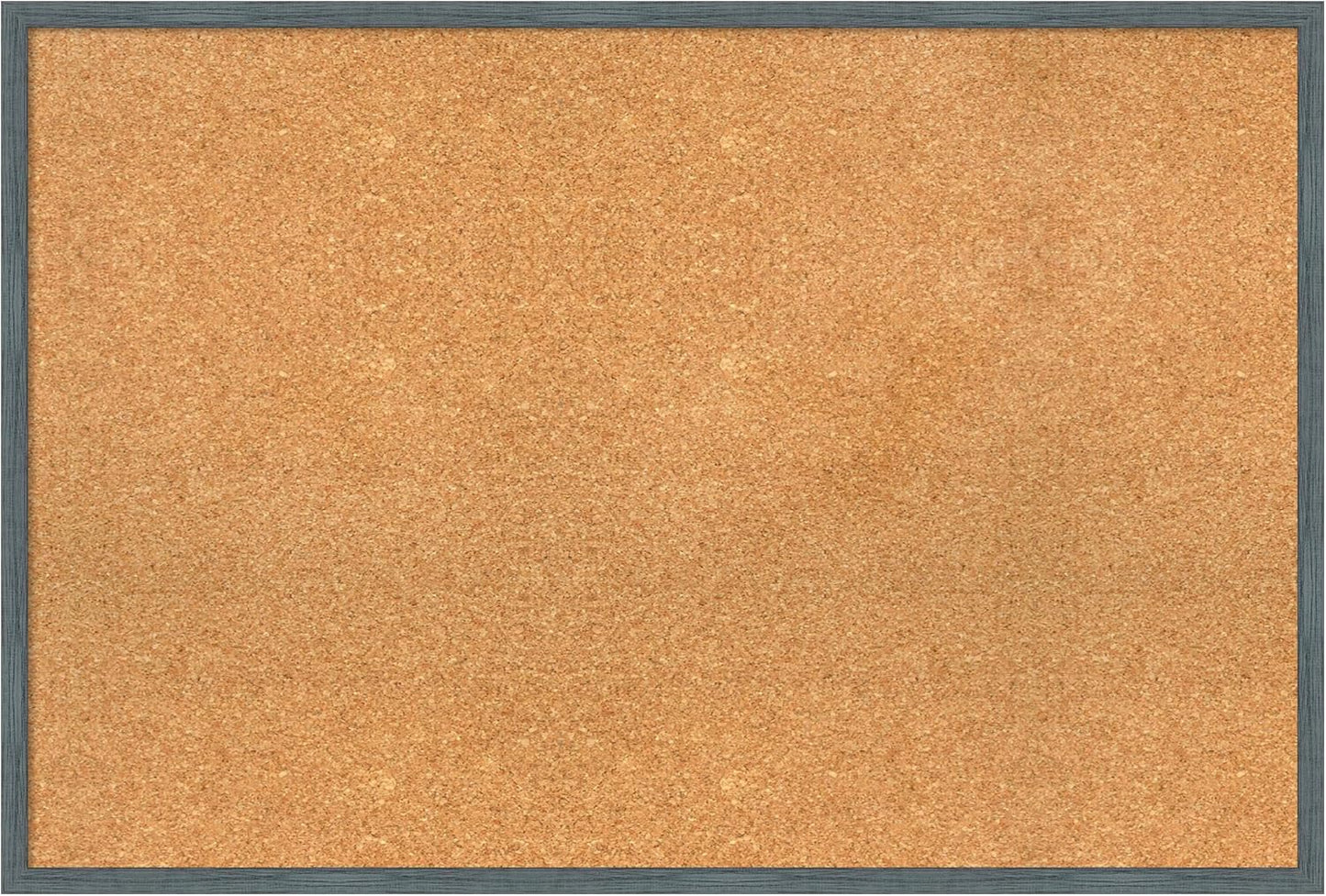 Amanti Art Natural Cork Board for Wall, 25x37 Vision Board with Blue Wood Frame, Large Corkboard Office Decor for Home Organization, Rustic Farmhouse Corkboard Pinboard to display items for home