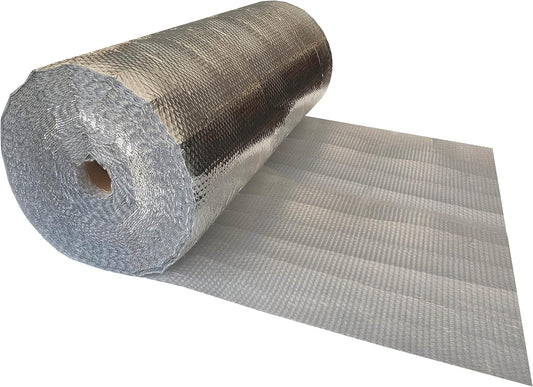 USA Reflective Insulation Bubble Roll, 48" Width x 125' Length, Bubble Pack, Colder Climates, One-Sided Thermal Bubble Roll, Radiant Barrier Bubble Wrap