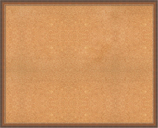 Amanti Art Natural Cork Board for Wall, 34x42 Vision Board with Bronze Frame, X-Large Corkboard Office Decor for Home Organization, Modern Corkboard Pinboard to Display Items for Home Organization in