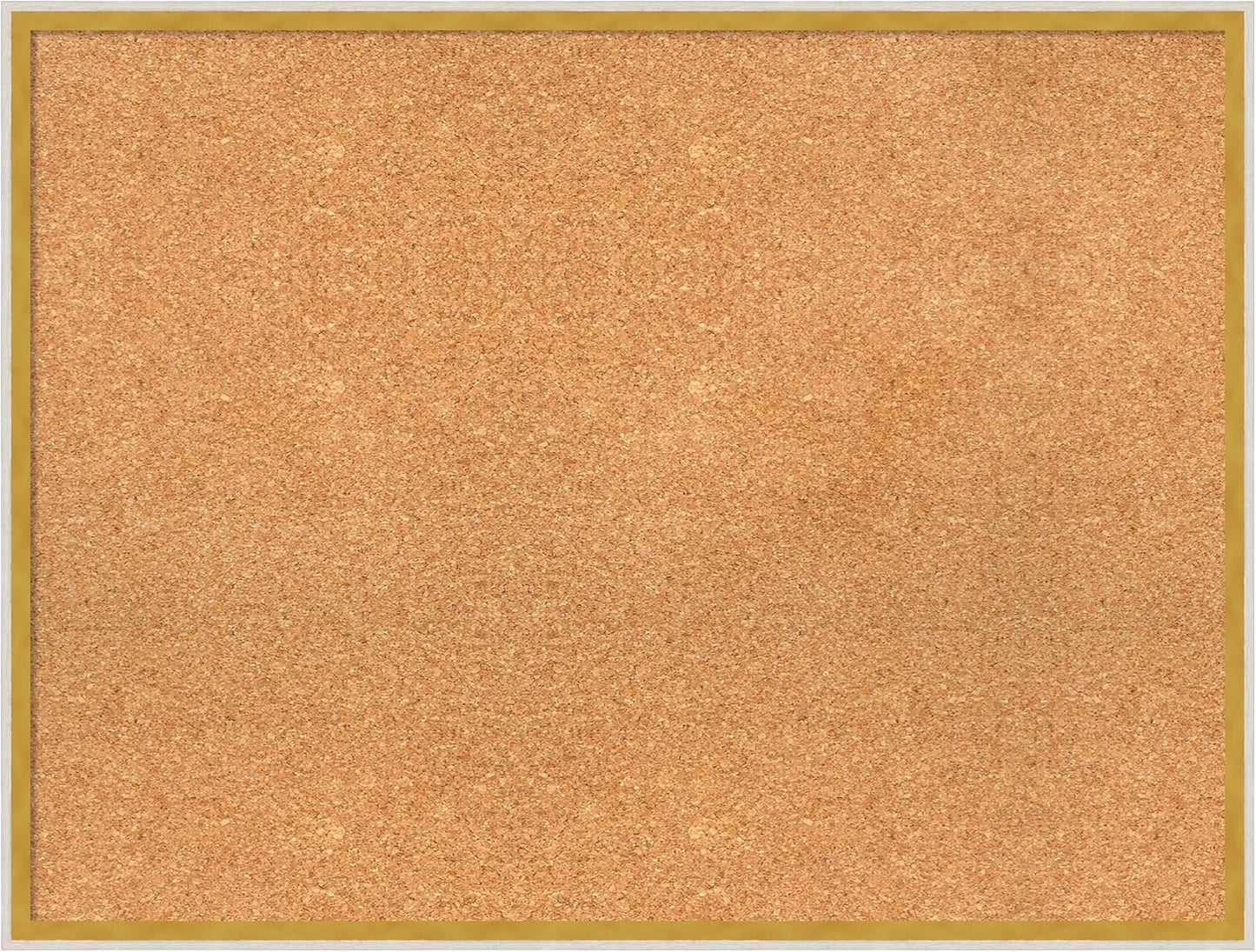 Amanti Art Natural Cork Board for Wall, 25x33 Vision Board with White Frame, Large Corkboard Office Decor for Home Organization, Modern Corkboard Pinboard to Display Items for Home Organization in