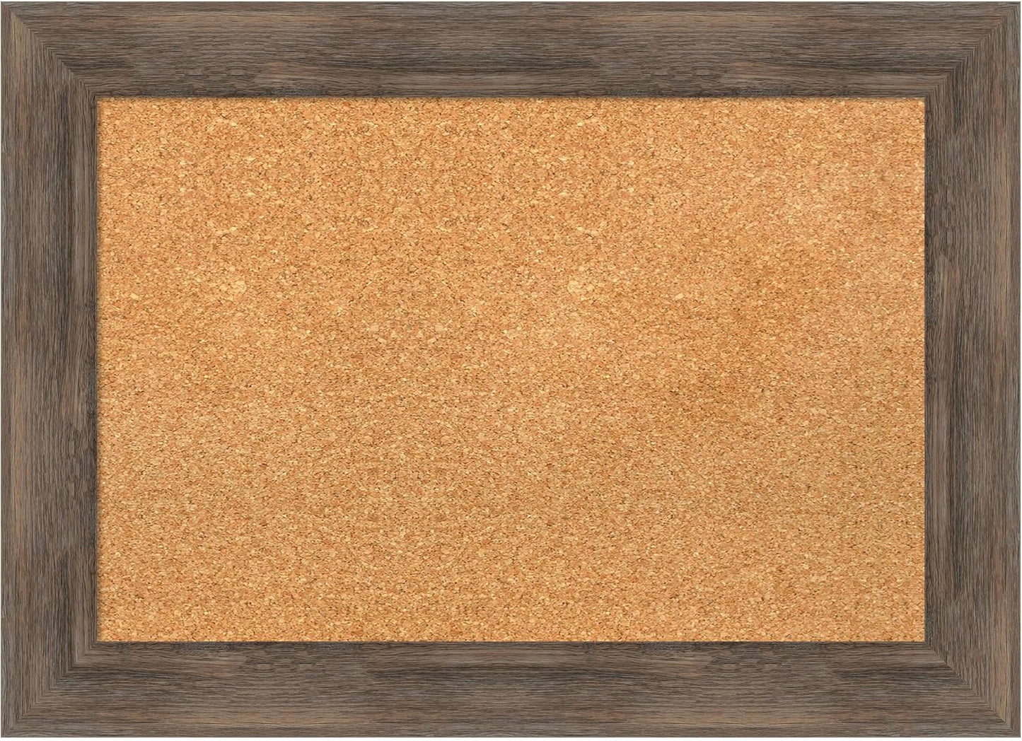 Amanti Art Natural Cork Board for Wall, 21x29 Vision Board with Brown Wood Frame, Medium Corkboard Office Decor for Home Organization, Country Rustic Corkboard Pinboard to Display Items for Home