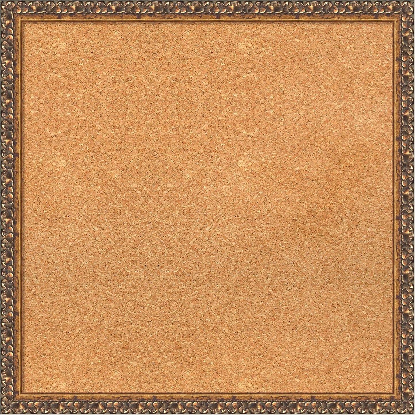 Amanti Art Natural Cork Board for Wall, 22x22 Vision Board with Bronze Frame, Medium Corkboard Office Decor for Home Organization, Traditional Corkboard Pinboard to Display Items for Home