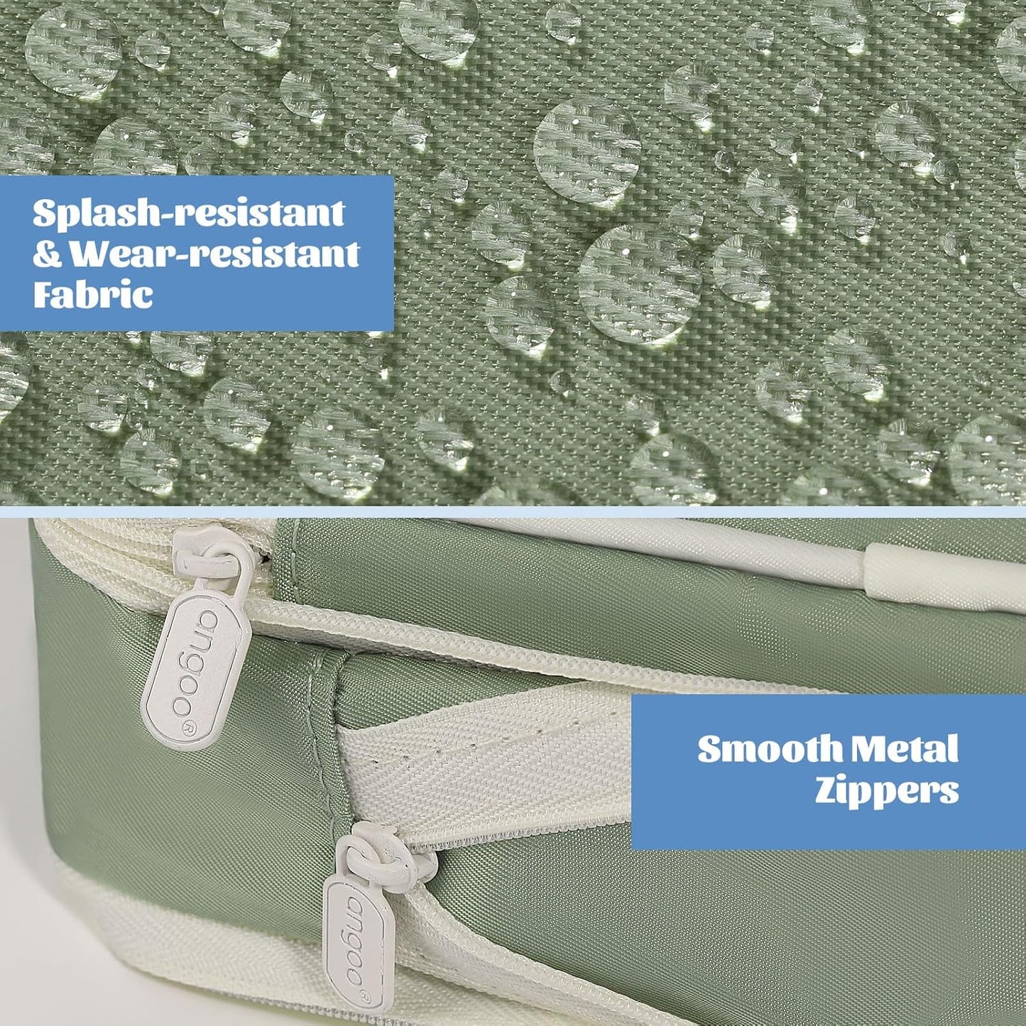 MoKo Large Capacity Pencil Case, Aesthetic Pencil Pouch Bag with Zipper, Cute Pen Case Stationery Organizer Holder for Office/School Supplies, Back to School Gift, Green