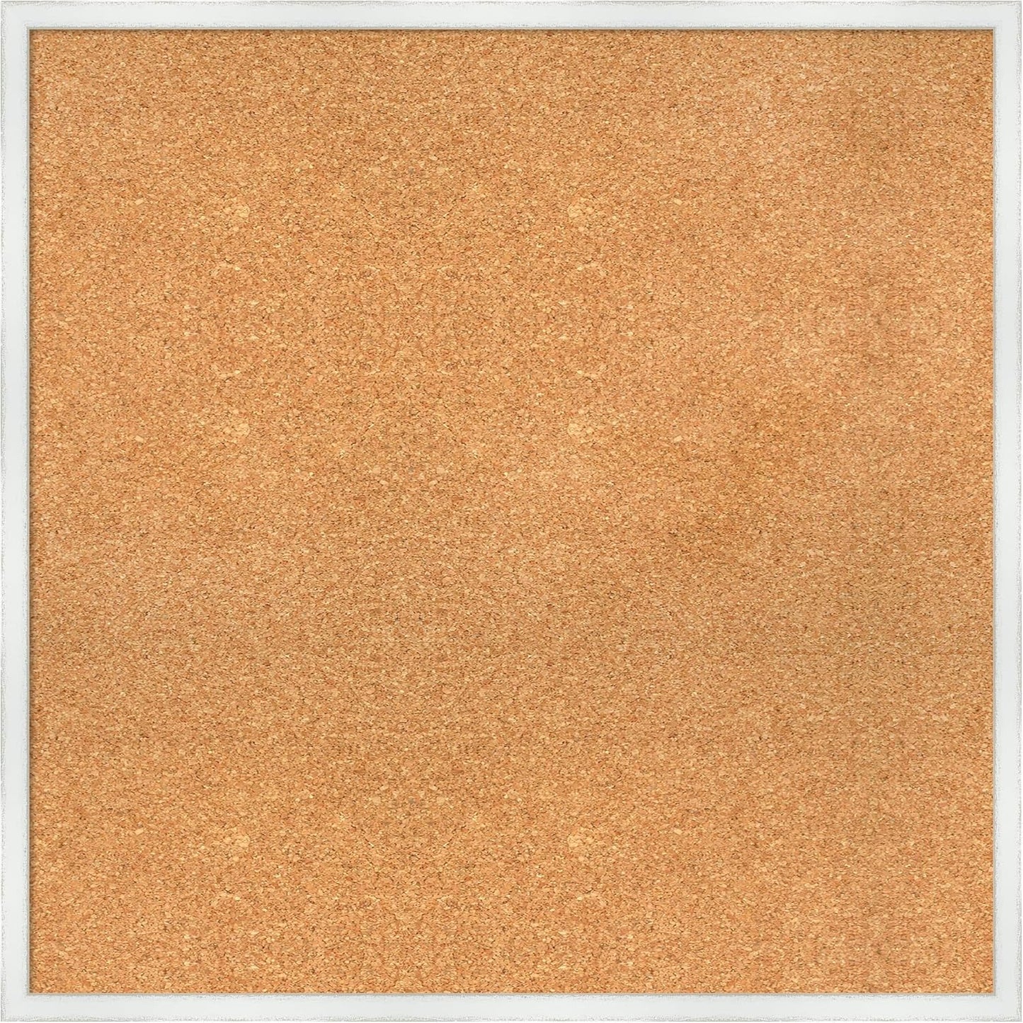 Amanti Art Natural Cork Board for Wall, 29x29 Vision Board with White Frame, Large Corkboard Office Decor for Home Organization, Country Rustic Corkboard Pinboard to Display Items for Home