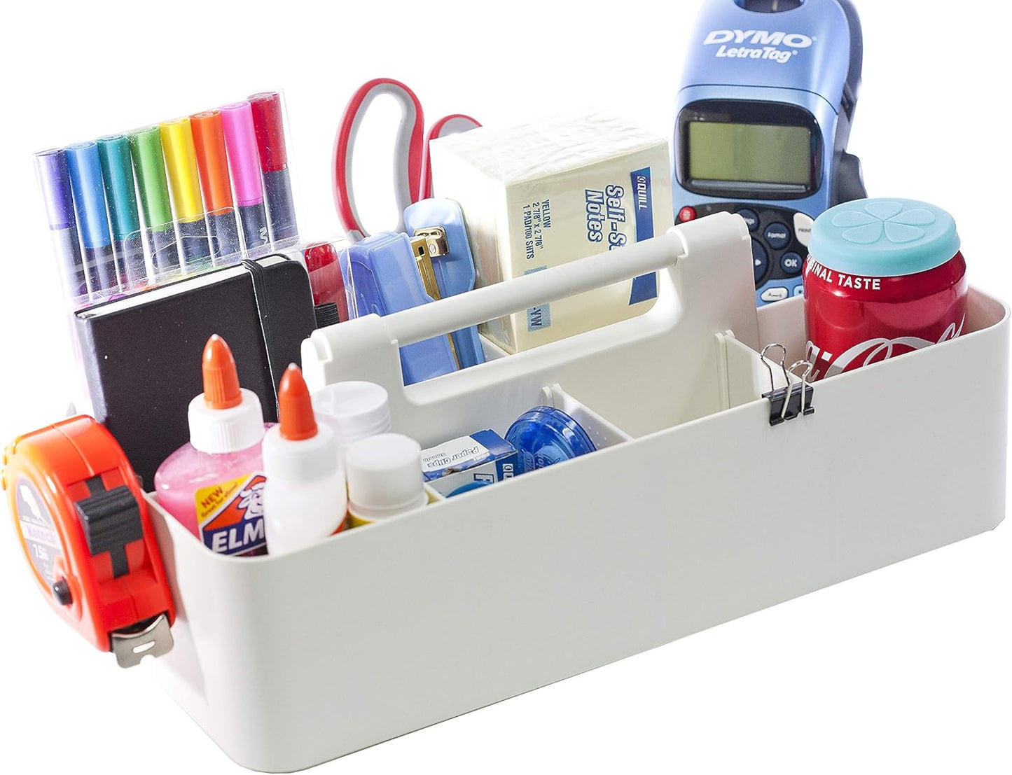 New Office Storage Portable Organizer DIY basket Caddy -MADE IN USA (Ivory)