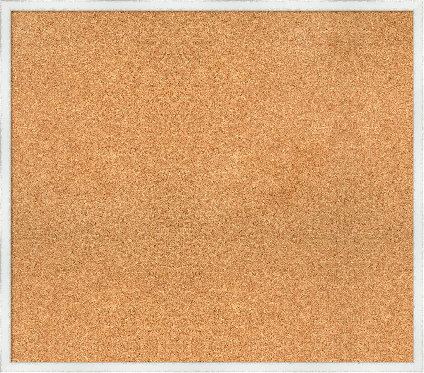 Amanti Art Natural Cork Board for Wall, 29x33 Vision Board with White Frame, Large Corkboard Office Decor for Home Organization, Country Rustic Corkboard Pinboard to Display Items for Home