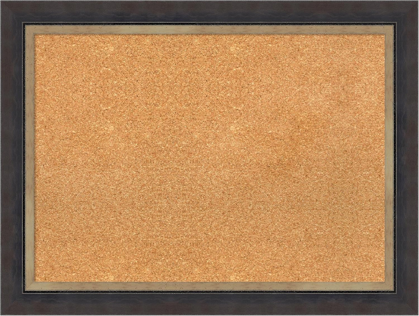 Amanti Art Natural Cork Board for Wall, 25x33 Vision Board with Black Wood Frame, Medium Corkboard Office Decor for Home Organization, Casual Corkboard Pinboard to display items for home organization