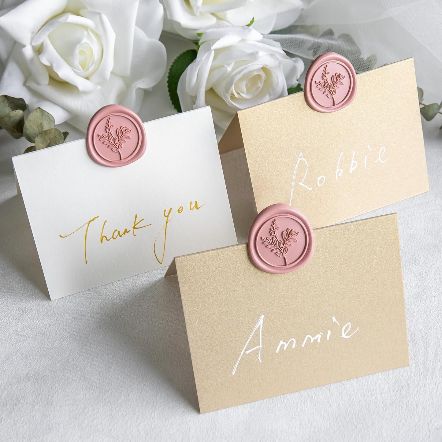60 Pcs Dusty Rose Wax Seal Stickers, Wedding Invitation Accessories Envelope Stickers - Self Adhesive Seals, Peferct for Invitation, Gift Box Craft Wrapping, Christmas Cards Decoration
