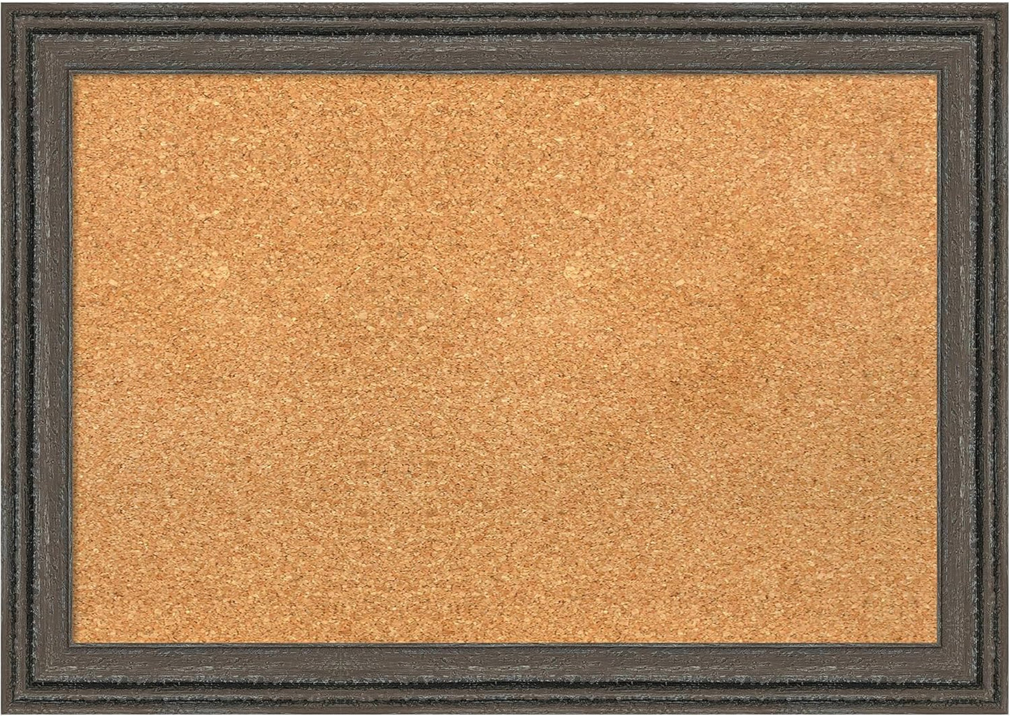 Amanti Art Natural Cork Board for Wall, 19x27 Vision Board with Brown Wood Frame, Medium Corkboard Office Decor for Home Organization, Rustic Farmhouse Corkboard Pinboard to display items for home