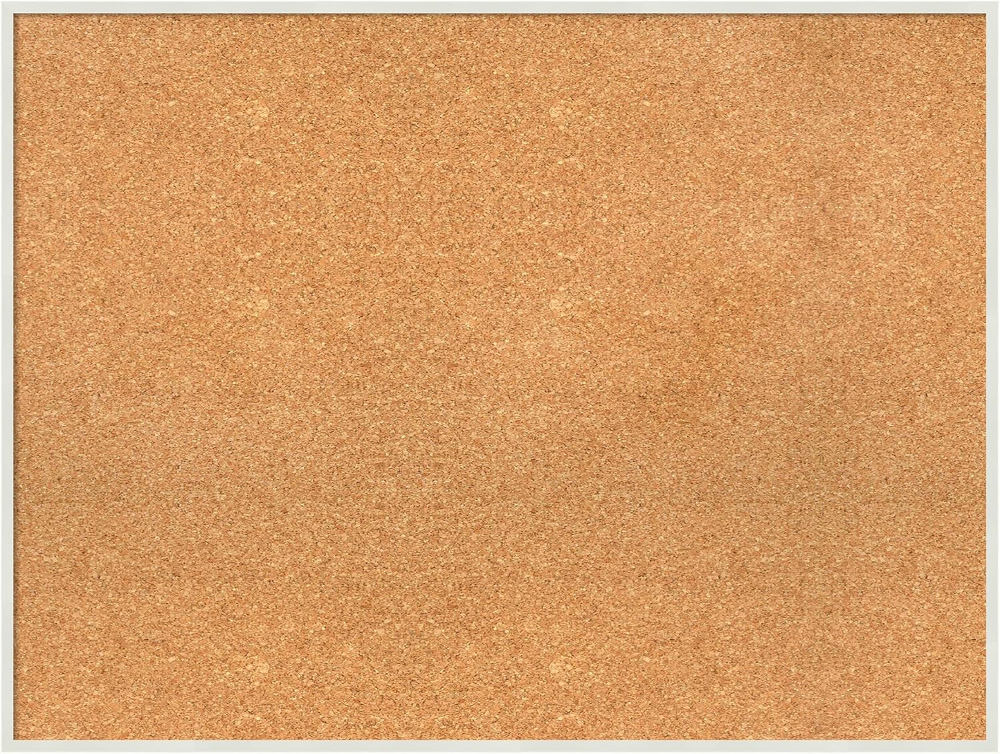 Amanti Art Natural Cork Board for Wall, 25x33 Vision Board with White Frame, Large Corkboard Office Decor for Home Organization, Modern Corkboard Pinboard to Display Items for Home Organization in