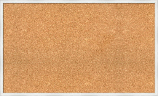 Amanti Art Natural Cork Board for Wall, 25x41 Vision Board with White Frame, Large Corkboard Office Decor for Home Organization, Country Rustic Corkboard Pinboard to Display Items for Home