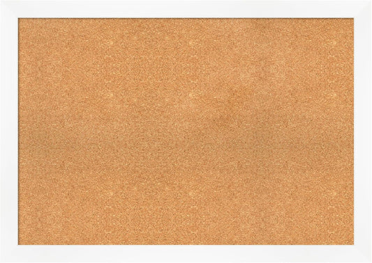 Amanti Art Natural Cork Board for Wall, 29x41 Vision Board with White Frame, Large Corkboard Office Decor for Home Organization, Modern Corkboard Pinboard to Display Items for Home Organization in