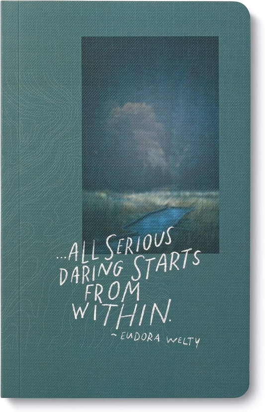 Compendium Softcover Journal - All serious daring starts from within. – A Write Now Journal with 128 Lined Pages, 5″W x 8″H