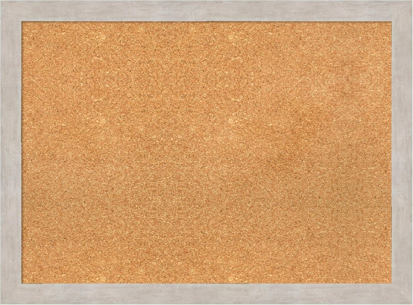 Amanti Art Natural Cork Board for Wall, 23x31 Vision Board with Silver Wood Frame, Medium Corkboard Office Decor for Home Organization, Casual Corkboard Pinboard to display items for home organization