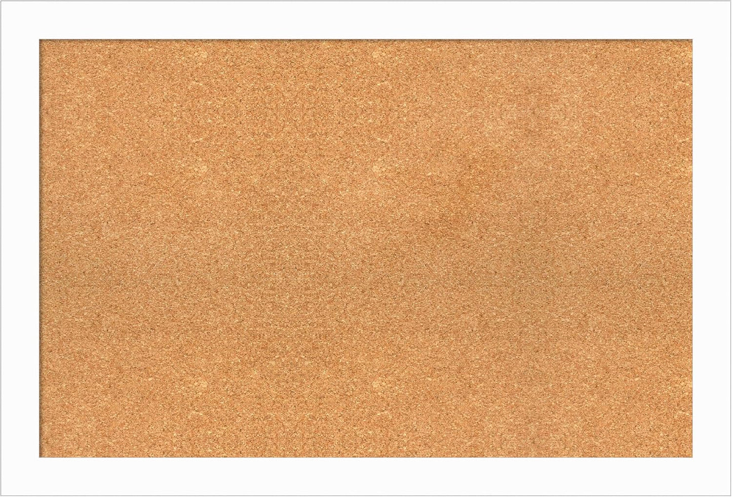 Amanti Art Natural Cork Board for Wall, 25x37 Vision Board with White Frame, Large Corkboard Office Decor for Home Organization, Casual Corkboard Pinboard to Display Items for Home Organization in