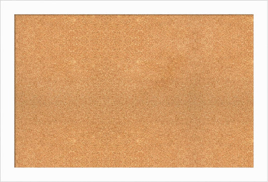 Amanti Art Natural Cork Board for Wall, 25x37 Vision Board with White Frame, Large Corkboard Office Decor for Home Organization, Casual Corkboard Pinboard to Display Items for Home Organization in