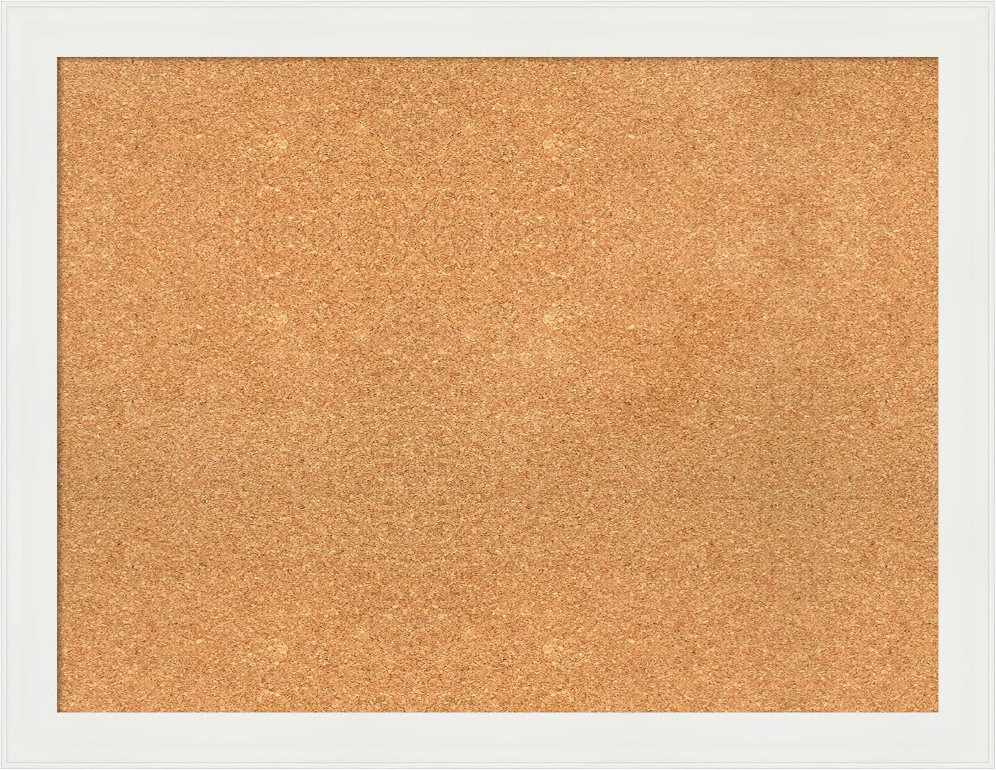 Amanti Art Natural Cork Board for Wall, 27x35 Vision Board with White Frame, Large Corkboard Office Decor for Home Organization, Casual Corkboard Pinboard to Display Items for Home Organization in
