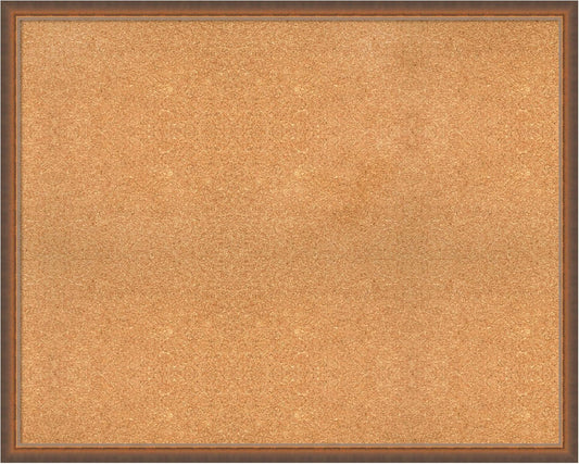 Amanti Art Natural Cork Board for Wall, 32x40 Vision Board with Bronze Frame, X-Large Corkboard Office Decor for Home Organization, Modern Corkboard Pinboard to Display Items for Home Organization in