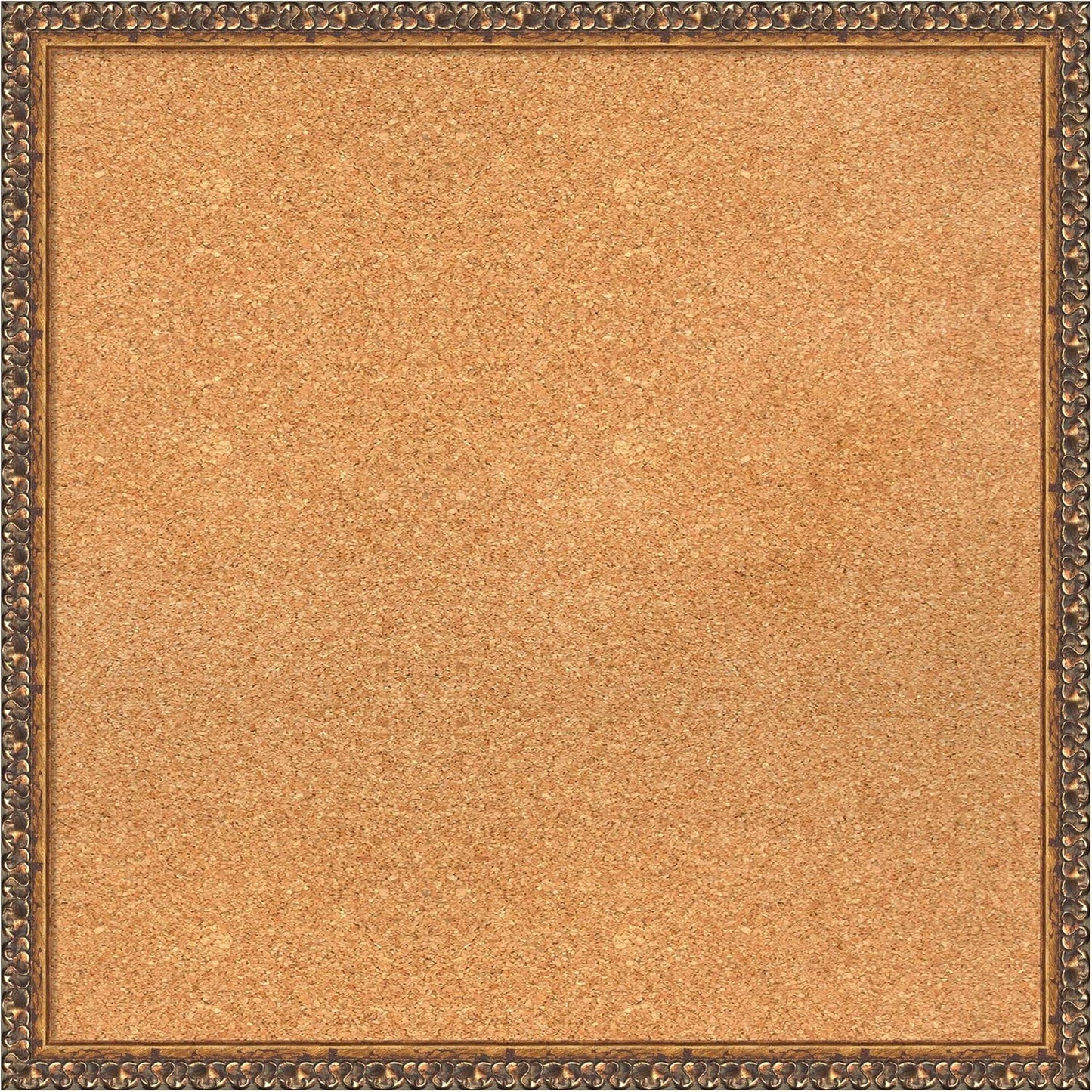 Amanti Art Natural Cork Board for Wall, 26x26 Vision Board with Bronze Frame, Medium Corkboard Office Decor for Home Organization, Traditional Corkboard Pinboard to Display Items for Home