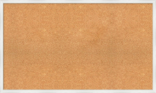 Amanti Art Natural Cork Board for Wall, 23x39 Vision Board with White Frame, Large Corkboard Office Decor for Home Organization, Country Rustic Corkboard Pinboard to Display Items for Home