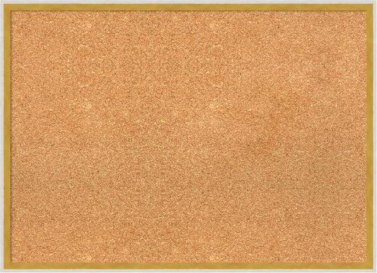 Amanti Art Natural Cork Board for Wall, 21x29 Vision Board with White Frame, Medium Corkboard Office Decor for Home Organization, Modern Corkboard Pinboard to Display Items for Home Organization in