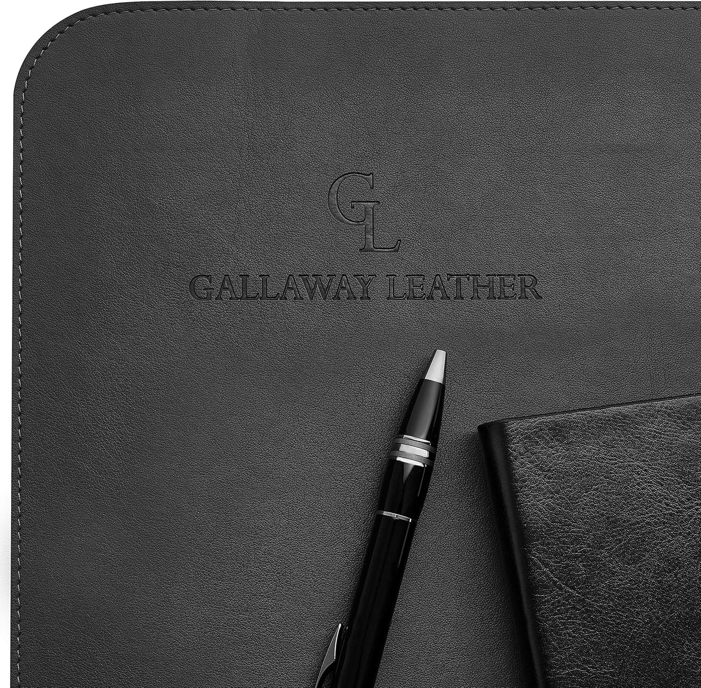 Gallaway Leather Desk Protector, Office Desk Pad - Large 36" x 17" Black, Computer Desk Mat Cover