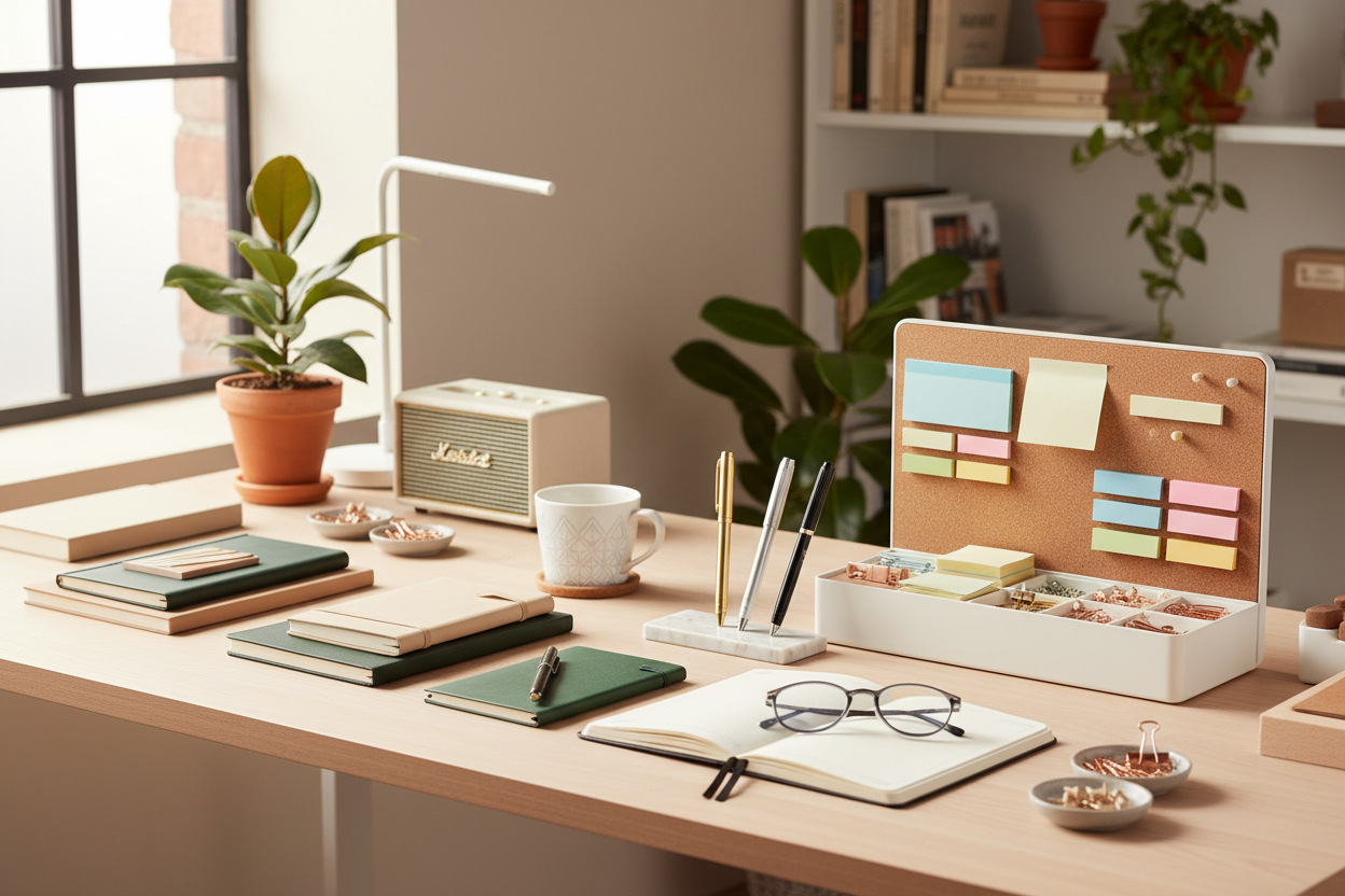 Turn your desk into a hub of creativity with NoteHaus office essentials.